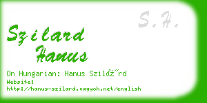 szilard hanus business card
